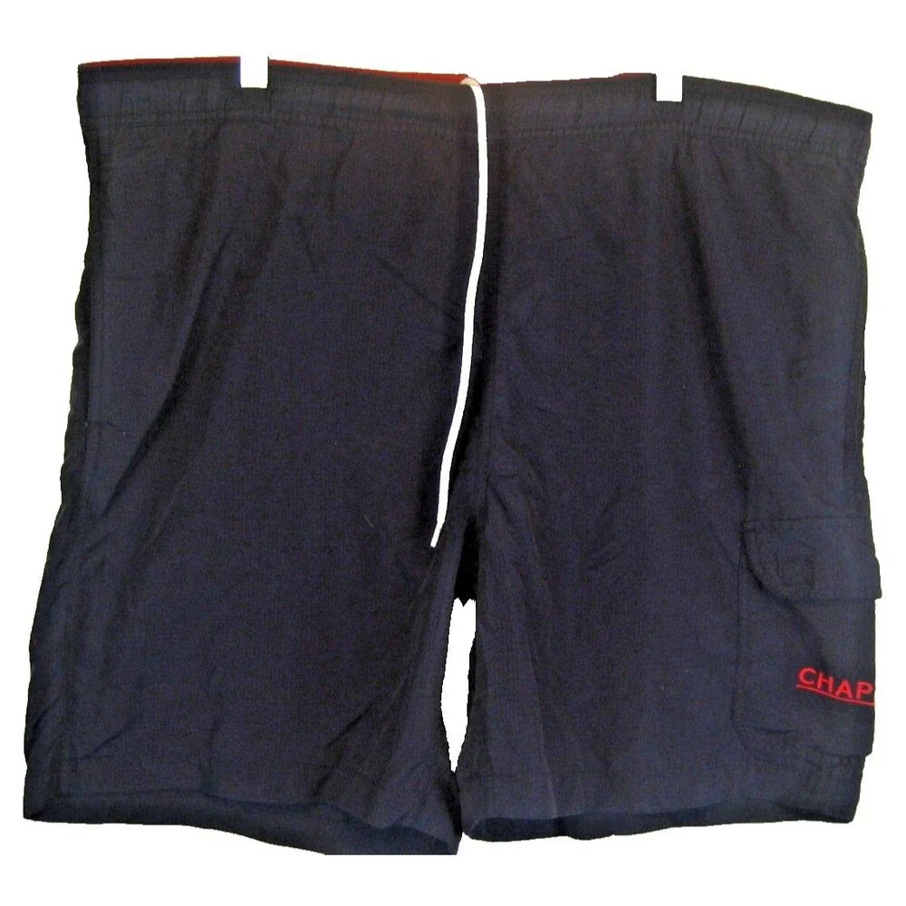 Mens Vintage Ralph Lauren Chaps Blue Swim Board Shorts  w Logo sz Lg